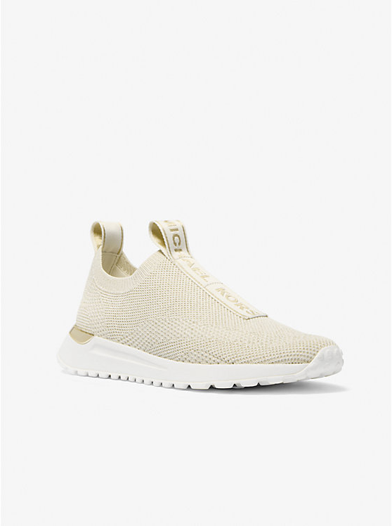 Zapatilla Bodie Metalizada Tejida sin Cordones – Michael Kors
