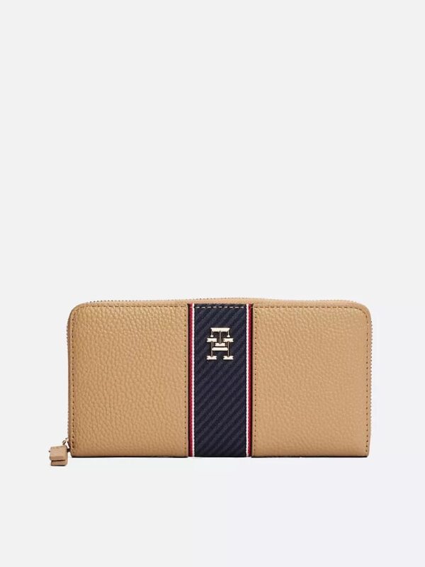Billetera Tommy Hilfiger Legacy Stripe Large Safari Canvas
