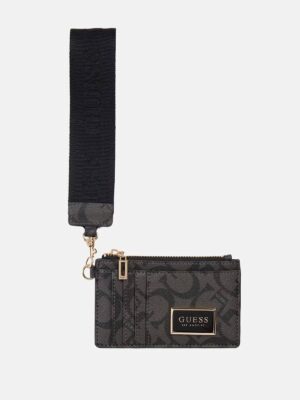 Guess Abree Card Case Wristlet – Billetera con correa de muñeca