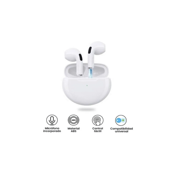 Audífonos Bluetooth Pro 6 Wireless – Con Estuche Cargador
